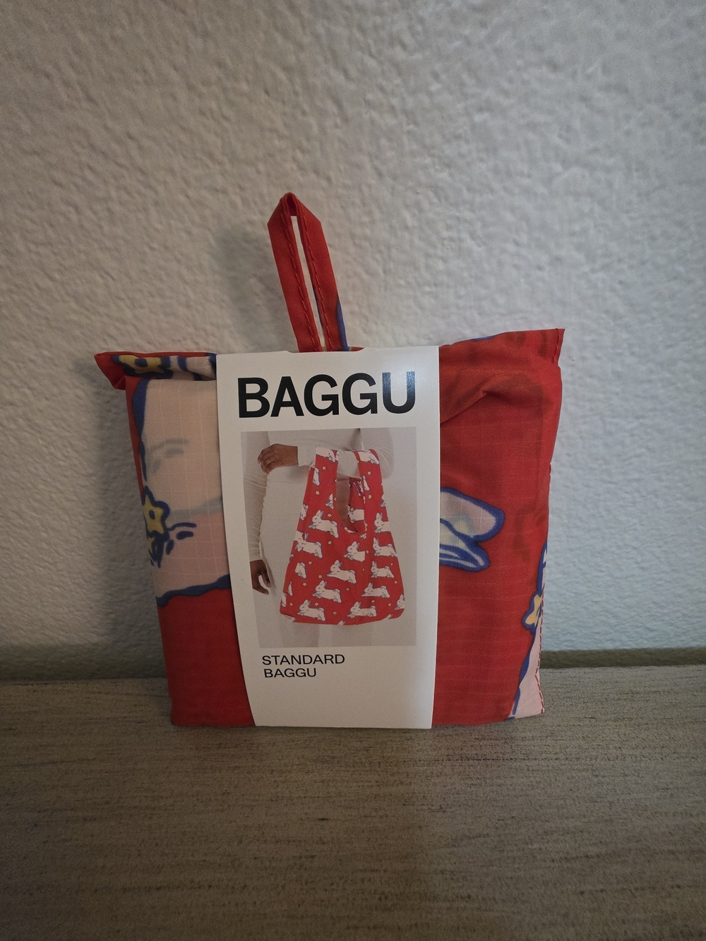 BAGGU Standard Reusable Tote Bag - Red Floral